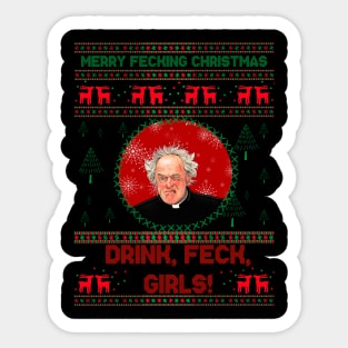 Father Jack, Merry Fecking Christmas -Father Ted Sticker